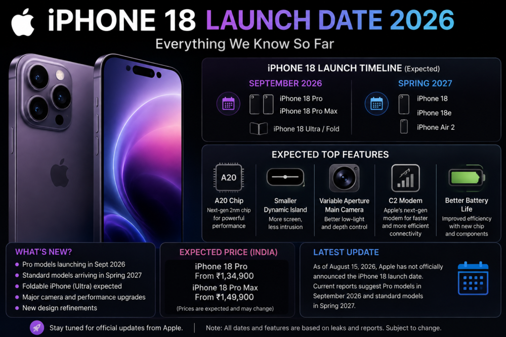 iPhone 18 launch date
