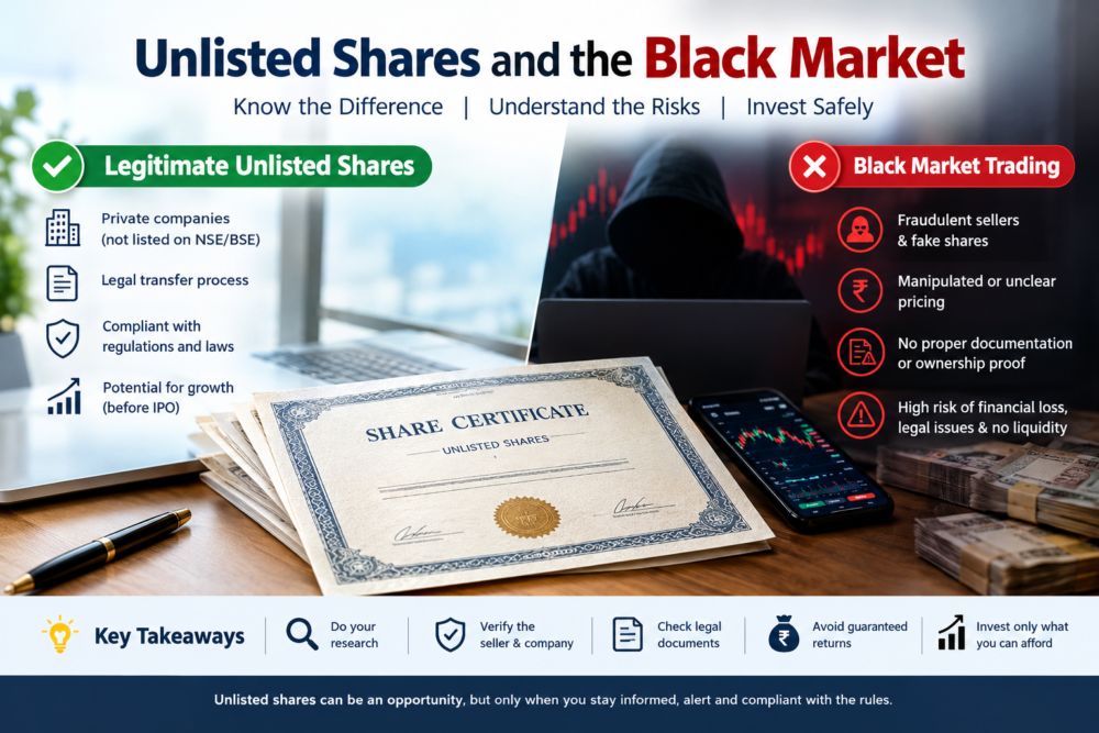 Unlisted Shares and the Black Market in India: Meaning, Risks and Investor Safety
